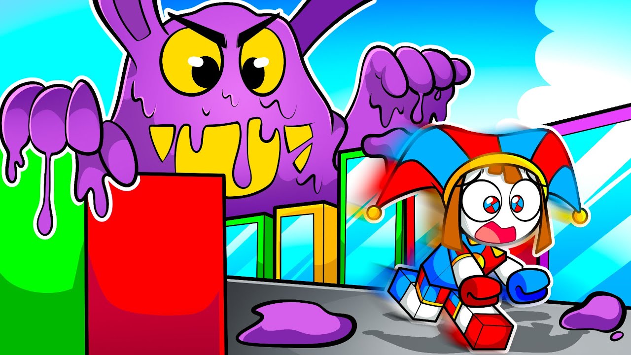 Jax e Pomni viraram SLIMES GIGANTES no Roblox