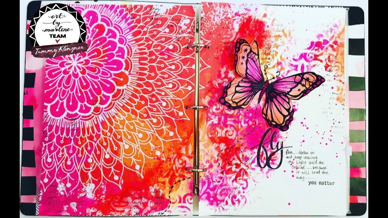 Tambarambaa creates an Art Journal Page using Art by Marlene Products