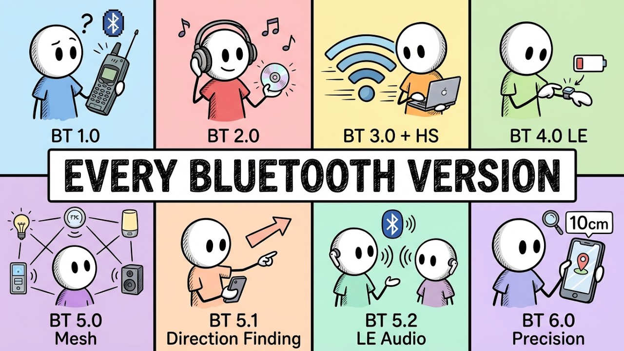Every Bluetooth Version Explained (1.0 to 6.2)