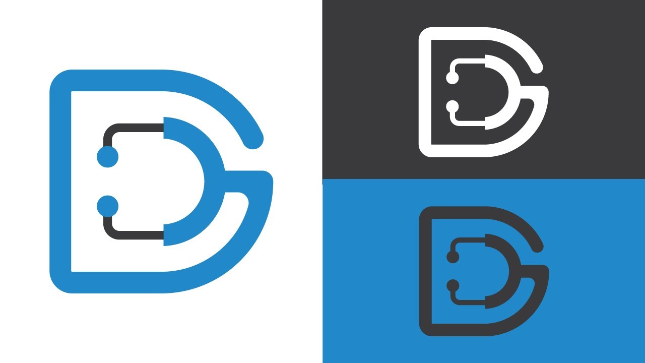 Letter D logo design | stethoscope Logo logo design in illustrator