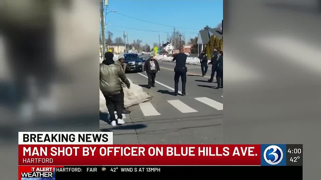 Man shot by officer on Blue Hills Ave. in Hartford