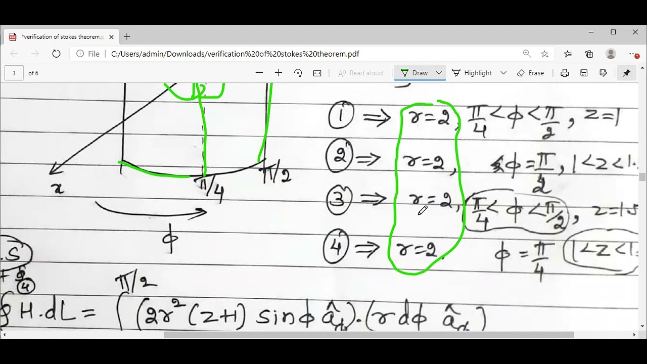 Electromagnetic waves problems on stokes theorem part 2