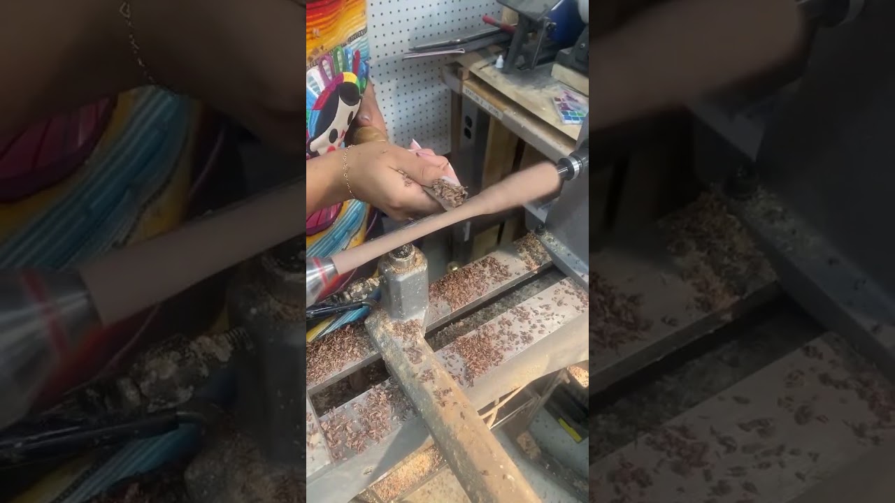 Wood turning FAIL subtle foreshadow #woodturning #shorts