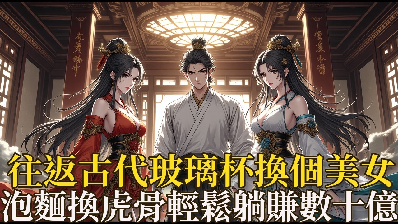 開啟兩界穿梭金手指！別人穿越打殺，他拿個玻璃杯就換回絕色美女，還直接「買一送一」抱得雙姝歸？聽話小丫鬟、青樓俏花魁、現代女強人，各色美人統統收入後宮；棒棒糖換人蔘、泡麵換虎骨，兩界倒賣輕鬆躺賺數十億！