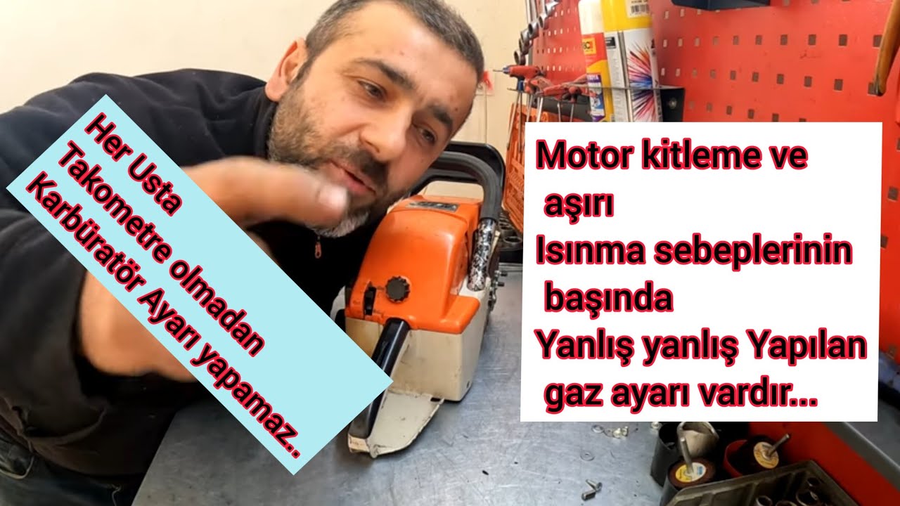 Motor 3 k&uuml;t&uuml;k Kesiyor Stop ediyor / Ustalara Rpm Takometre Şart / Stihl 042 Rolanti dalgalanması