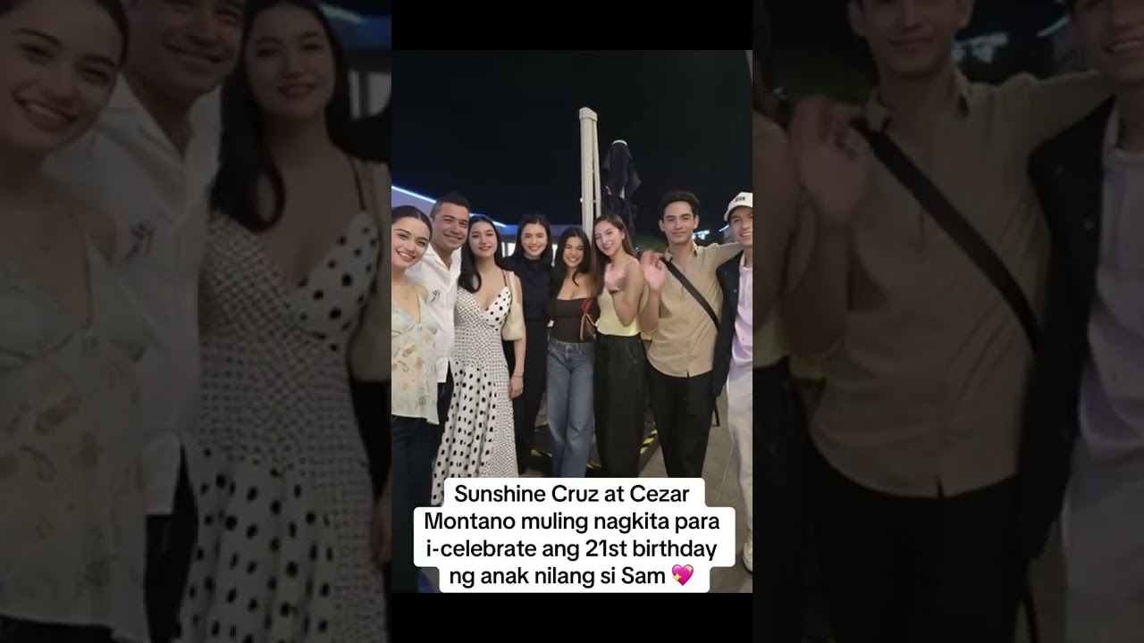 SUNSHINE CRUZ AT CEZAR MONTANO REUNITED SA BIRTHDAY NG ANAK 💖 #sunshinecruz #cesarmontano #viral