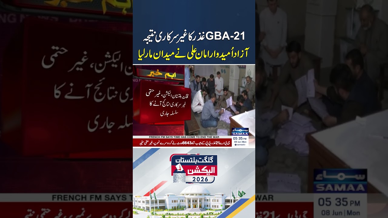GBA-21 Ghizer Unofficial Result: Independent Candidate Aman Ali Wins the Seat | Samaa TV
