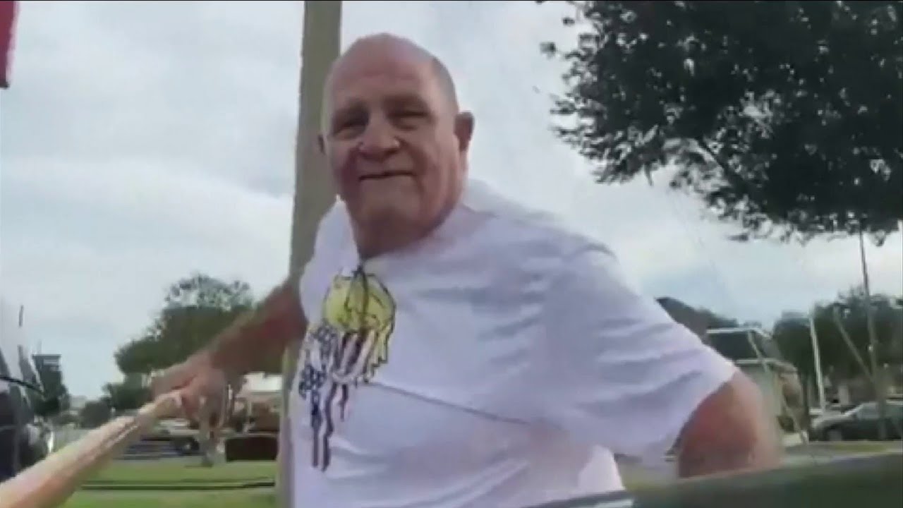 Man Attacks Woman and Daughter with Flag Pole