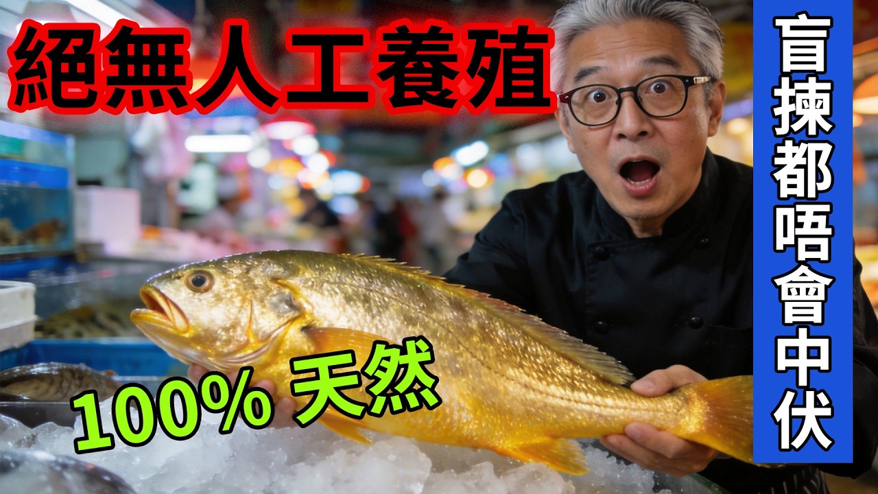 驚食養魚有激素？漁夫講真話：呢8種海魚100%野生！人工根本養唔到，咁樣食先至唔傷腎、唔驚重金屬！#養魚#激素#野生海魚#漁夫踢爆#重金屬#腎衰竭#街市買魚#食得健康