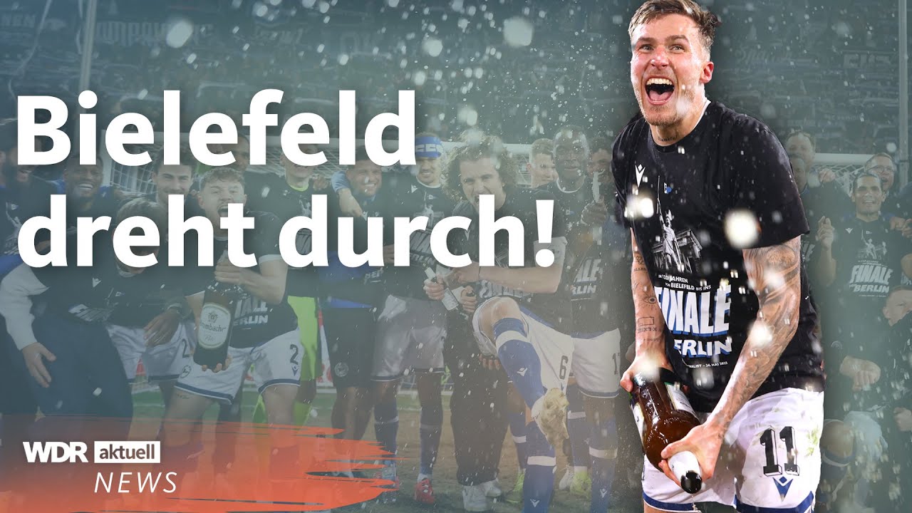 Bielefeld steht Kopf: Partynacht nach dem Finaleinzug gegen Leverkusen im DFB-Pokal | WDR aktuell