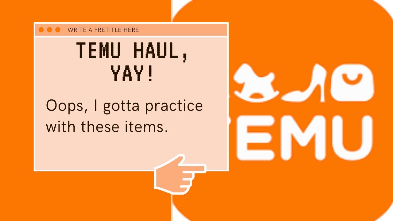 Temu Haul, YAY!  I need to practice with some of these items!