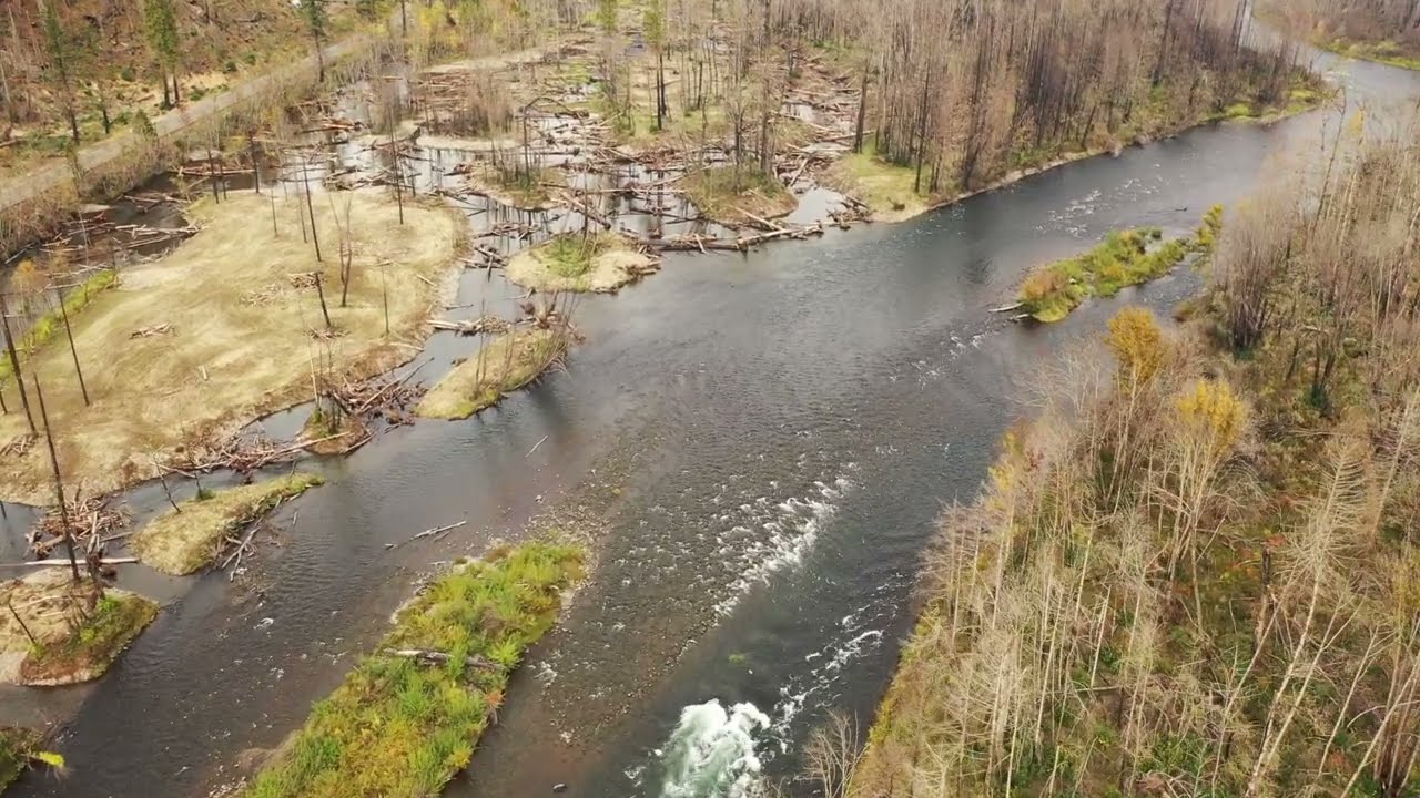 Finn Rock Reach phase 1 restoration finished fly through