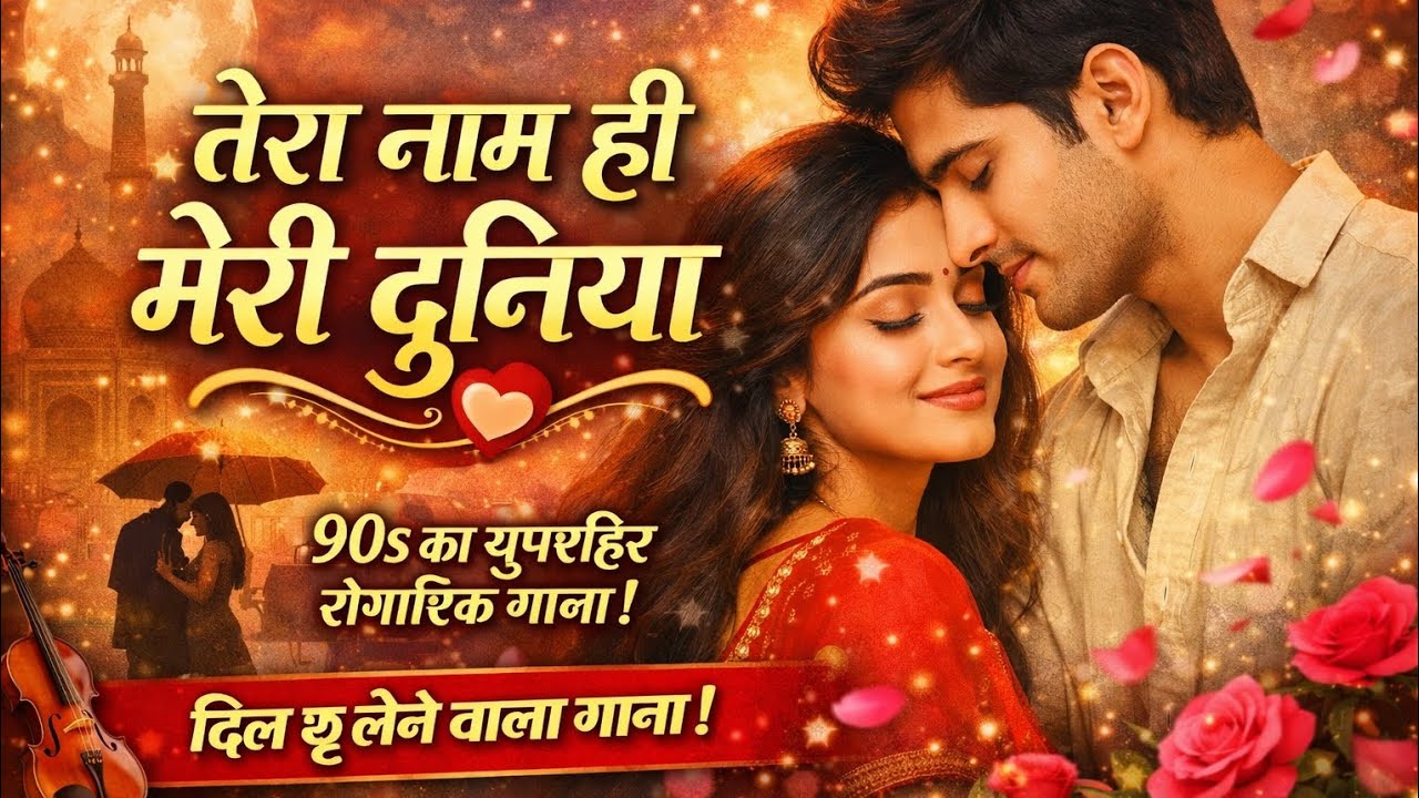 90s का सुपरहिट रोमांटिक गाना 💖 | तेरा नाम ही मेरी दुनिया | Hindi Love Song