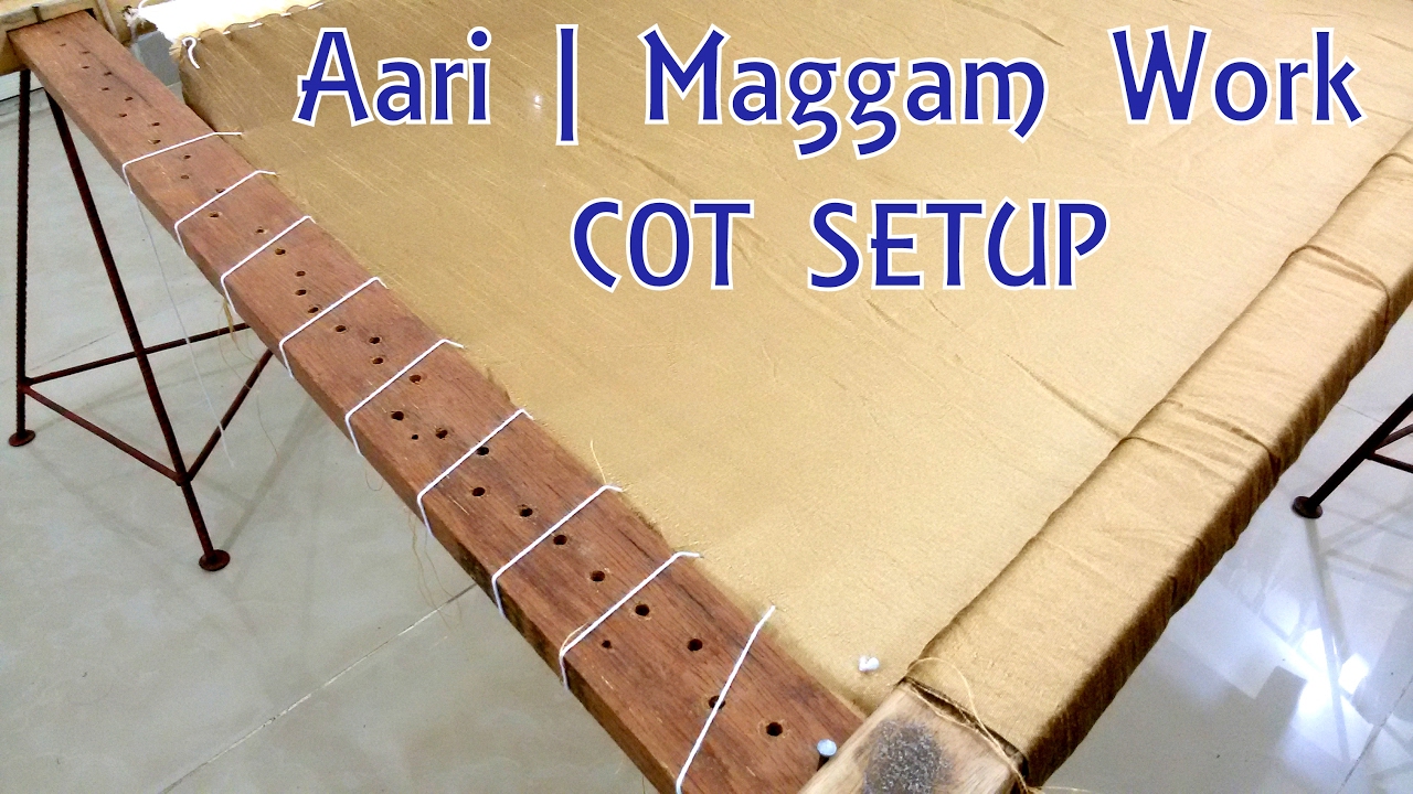 DIY | Aari | Maggam Work Cot Complete Setup at Home | Tutorial !!