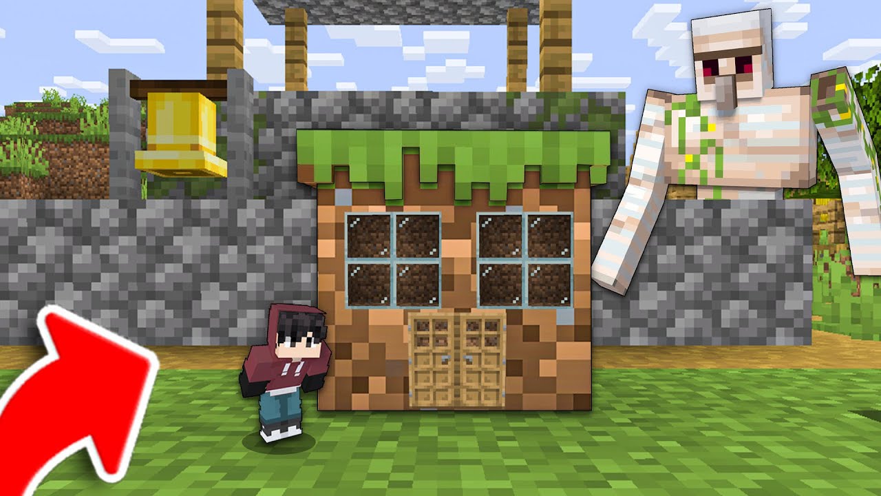 I Built A House On A Block To Hide From An Evil Golem!