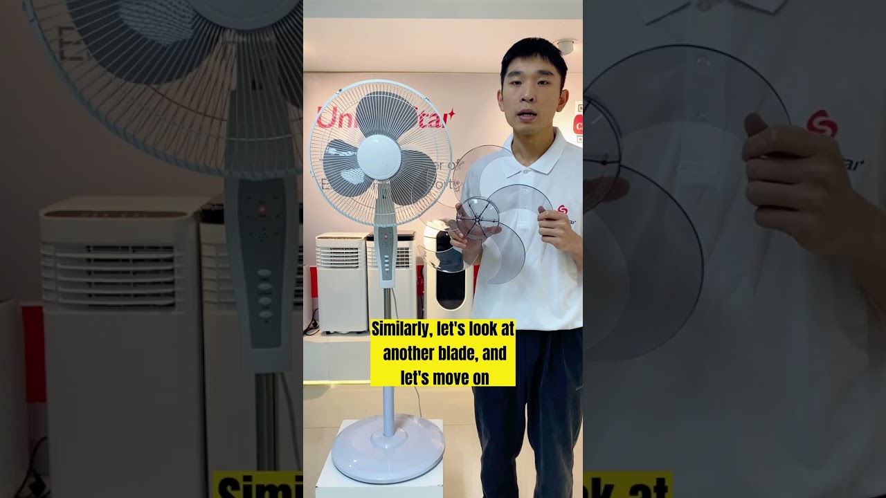 A test about wind speed and noise in different fan blades
