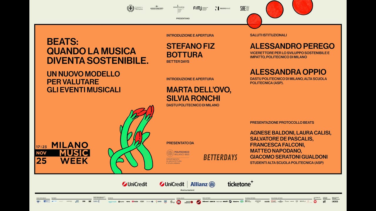 BEATs: quando la musica diventa sostenibile. Un nuovo modello per valutare gli eventi musicali.