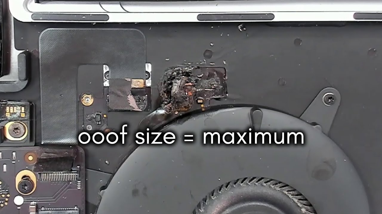MacBook Pro with a crater in the back of the keyboard - LFC#339