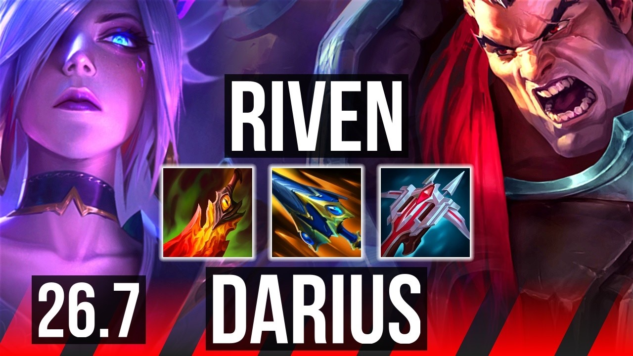 RIVEN vs DARIUS (TOP) | Good KDA: 16/1/2 | EUW Diamond | 26.7