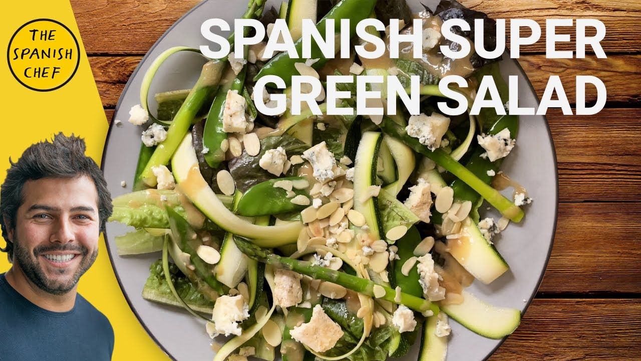 Super green Spanish salad | Ensalada Verde Española | Spanish Food
