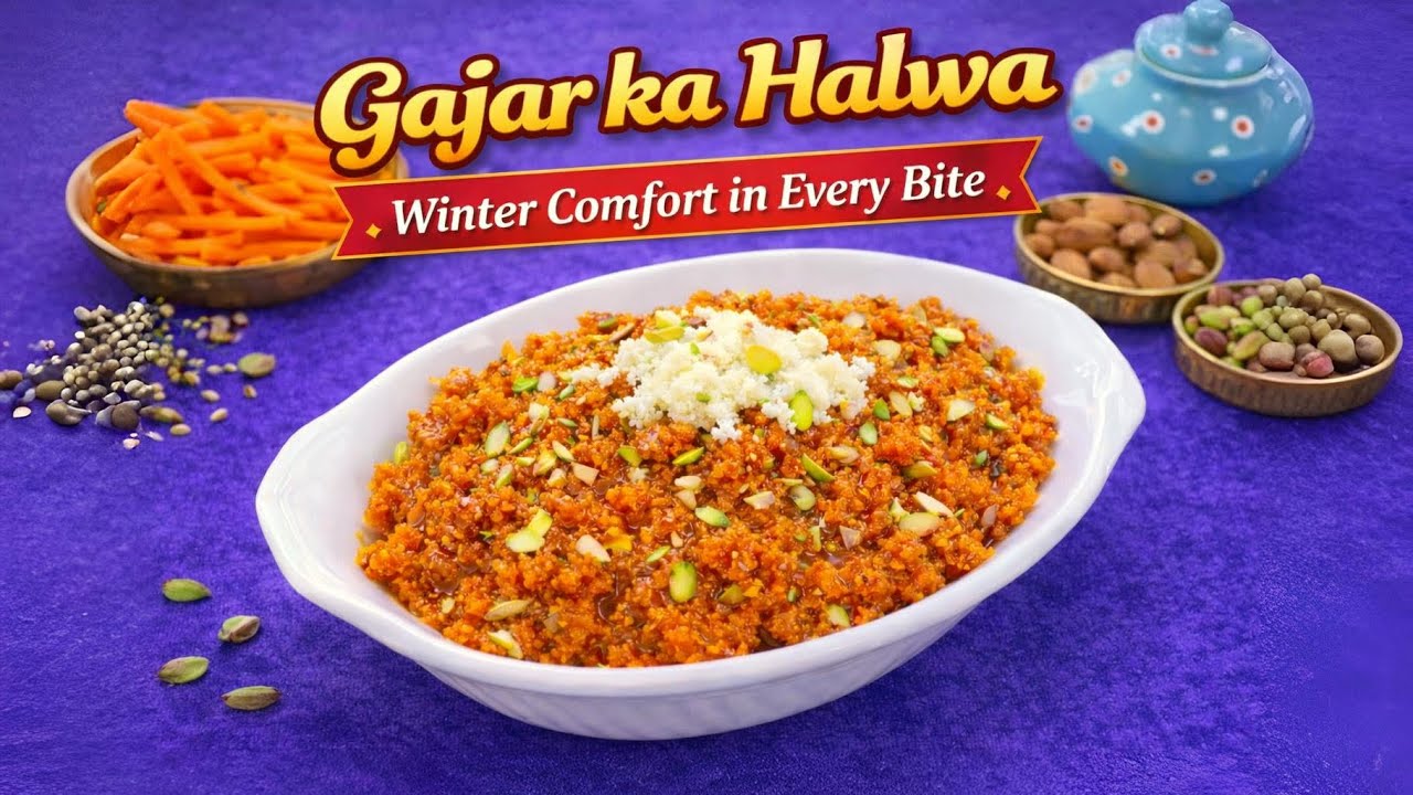 Gajar ka Halwa Recipe | Rich, Traditional & Perfect Winter Dessert ❄️🥕
