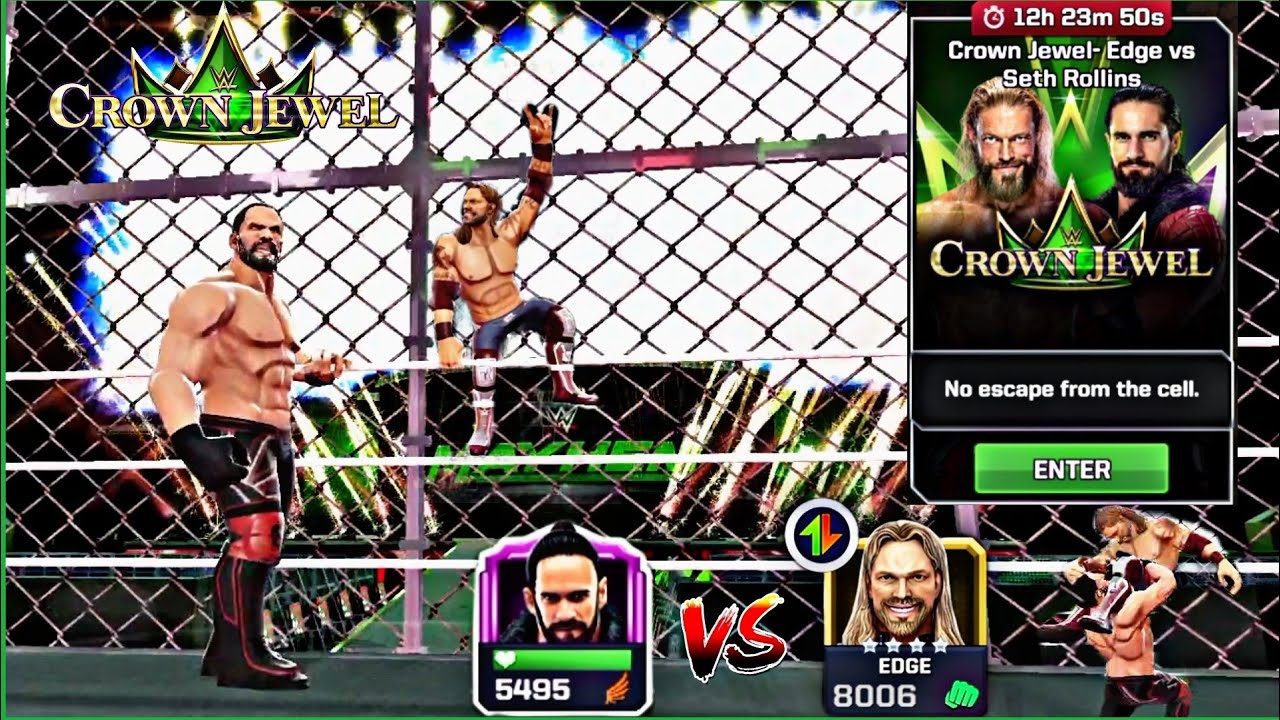 Seth Rollins Vs Edge || Hell In A Cell || Crown Jewel 👑 ` WWE Mayhem