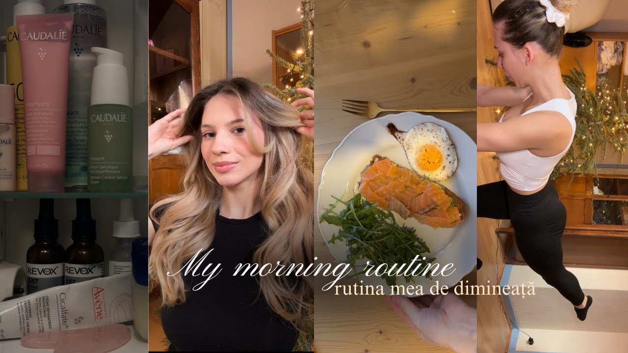 Rutina mea de dimineață🤍| Skincare, produse, sport, mic dejun| Totul despre o dimineață perfectă✨