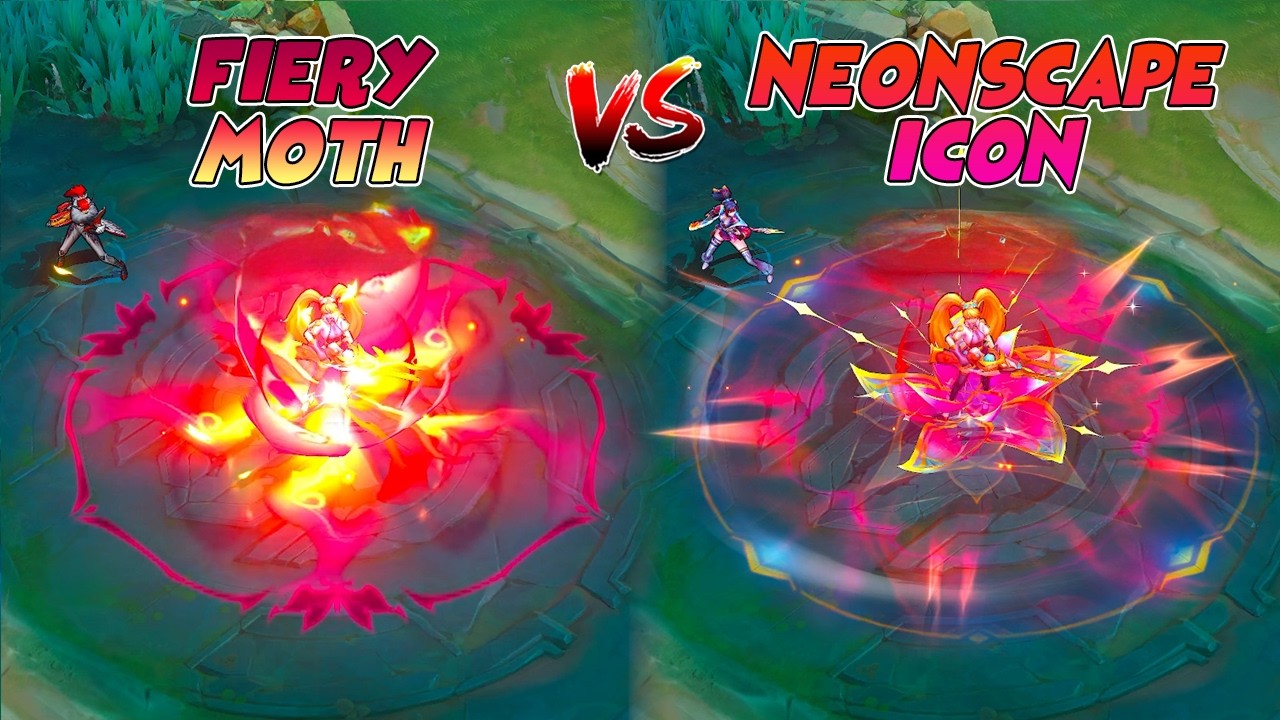 Hanabi Neonscape Icon VS Fiery Moth Skin Comparison | MLBB
