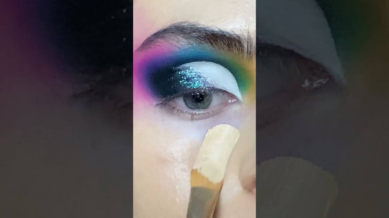 Vibrant rainbow eyeshadow look with leopard print: a step-by-step guide