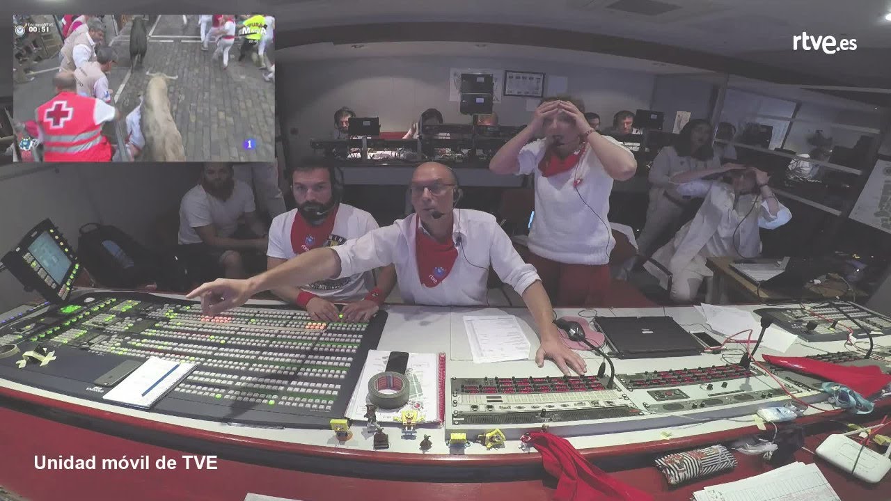 Desde la unidad móvil de TVE | #Encierro5TVE | #Sanfermines2017