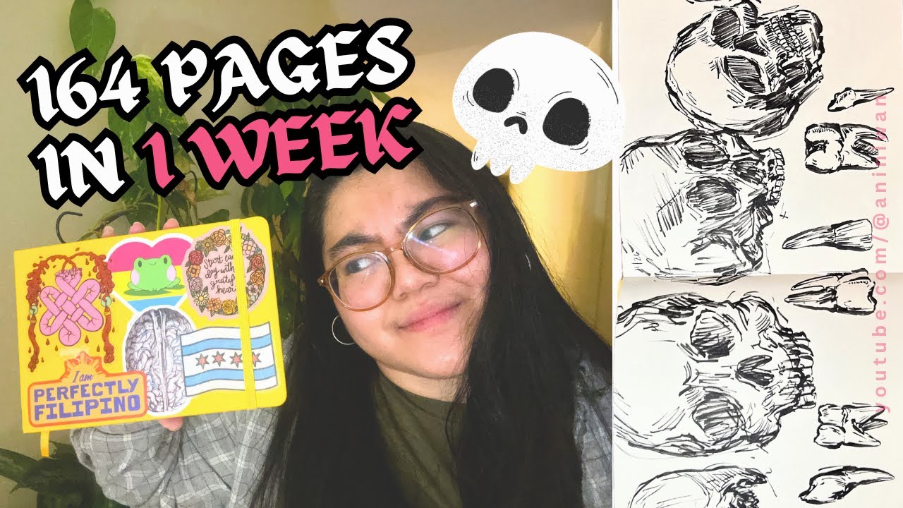 filling out a sketchbook in a WEEK! | full sketchbook tour