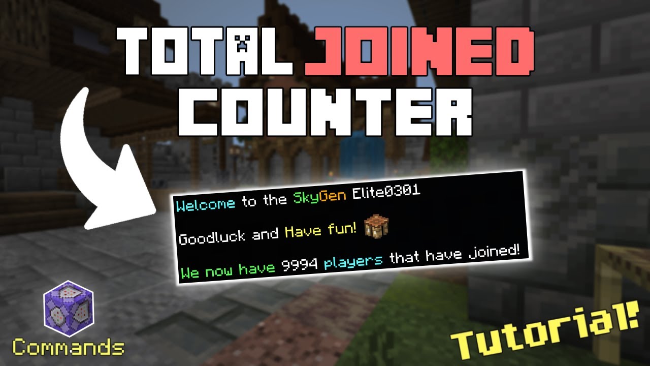 Счётчик общего количества присоединившихся игроков Minecraft Bedrock