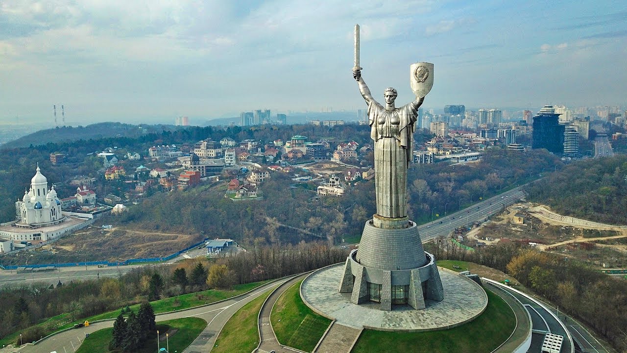 [4K] Утренний Киев с высоты птичьего полета