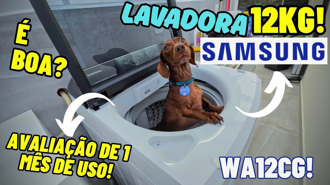 Lavadora Samsung 12kg WA12CG é BOA? Review COMPLETO (Silenciosa e Econômica?)