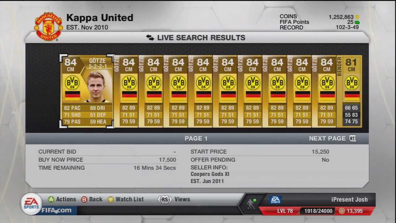 Fifa 13 Ultimate Team Trading Tip - How I Trade With Bundesliga! (Buy Now Method)