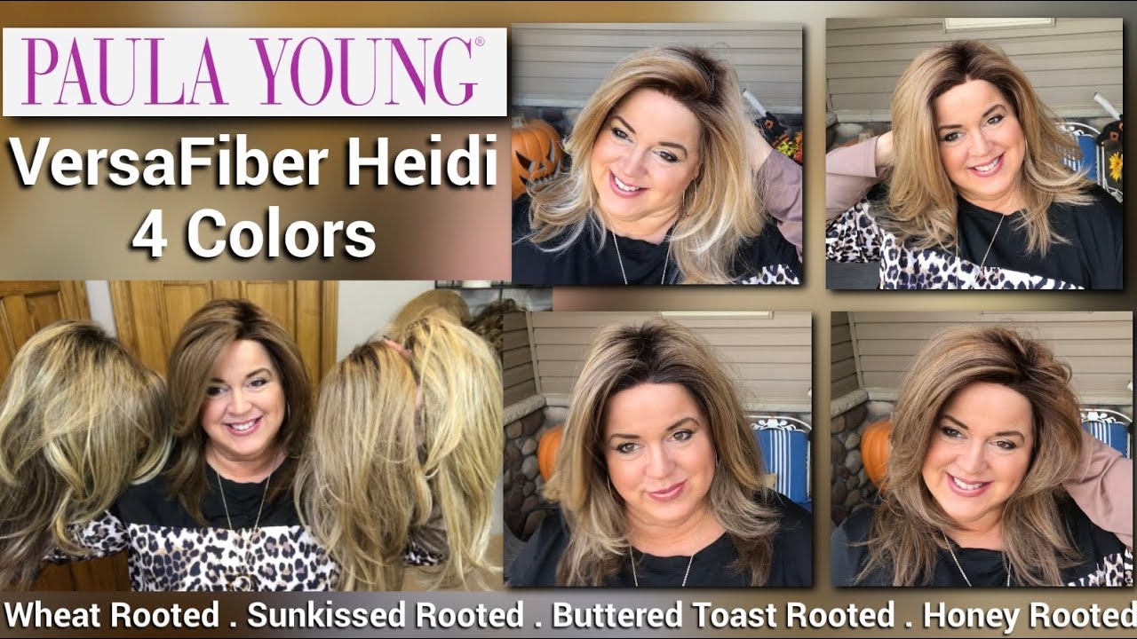 Paula Young VersaFiber HEIDI 💗 Compare 4 Colors, Wheat, Sunkissed, Buttered Toast & Honey Rooted!