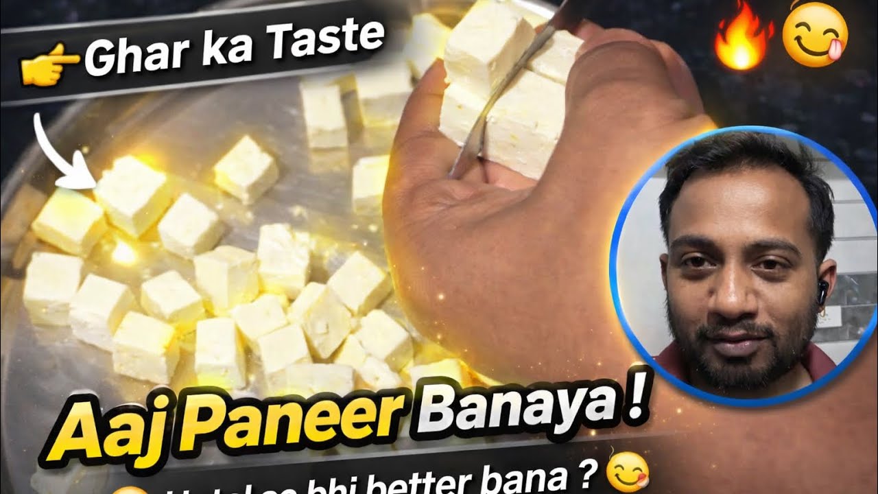Aaj paneer banaya 😁🙏❤️