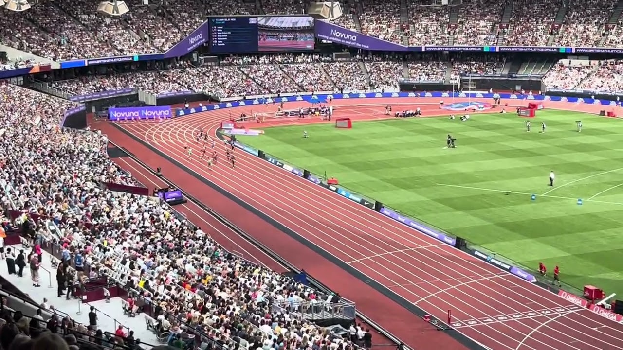 Great Britain men win 4x100m Relay in London Diamond League 2026 (Stand view)