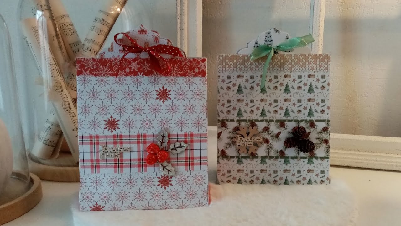 TUTO UNE NOUVELLE IDÉE DE COFFRETS CADEAUX DE NOËL (THÈME DOUCEUR) #scrapbooking #noël