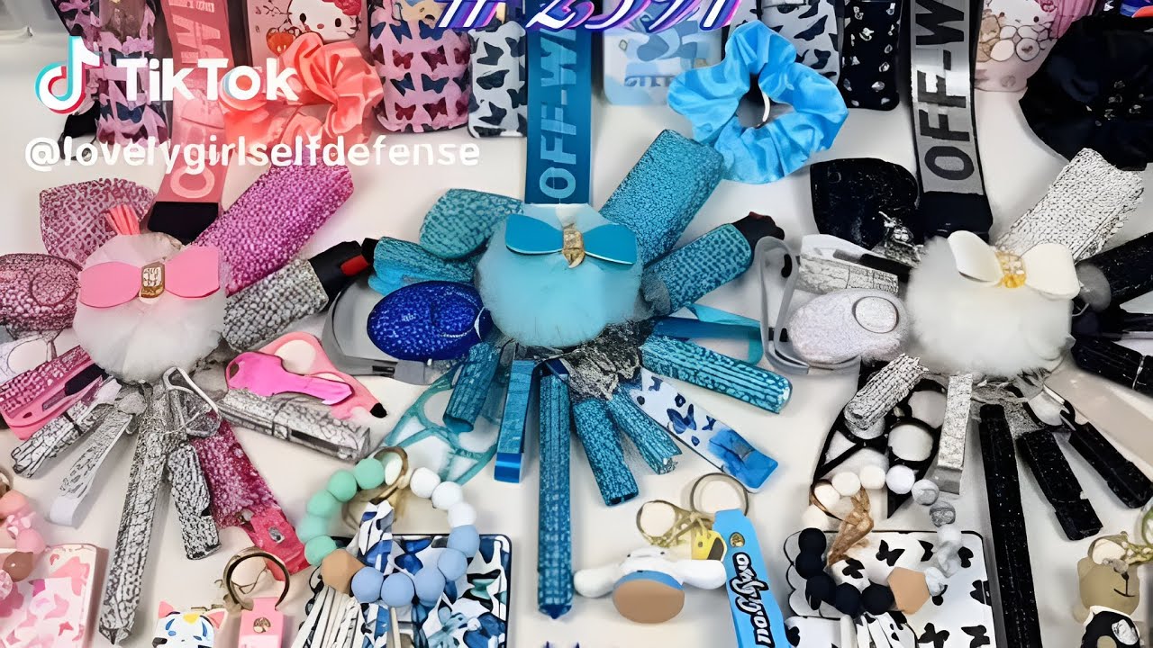 ✨ASMR✨ SELF DEFENSE KEYCHAIN PACKING VIDEO #105 🍧🍬