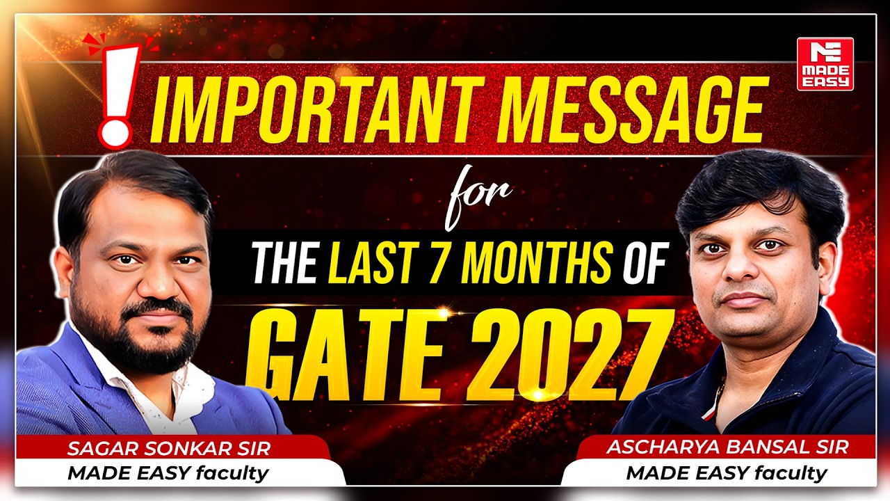 Score 80+ Marks in GATE 2027 | Last 6-7 Months Preparation Strategy!