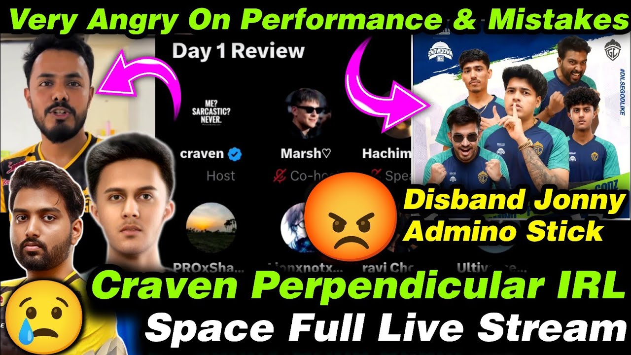 Craven Full IRL Space Live ✅Craven Perpendicular Very Angry On GodLike 😡Big Bold Statement On Admino