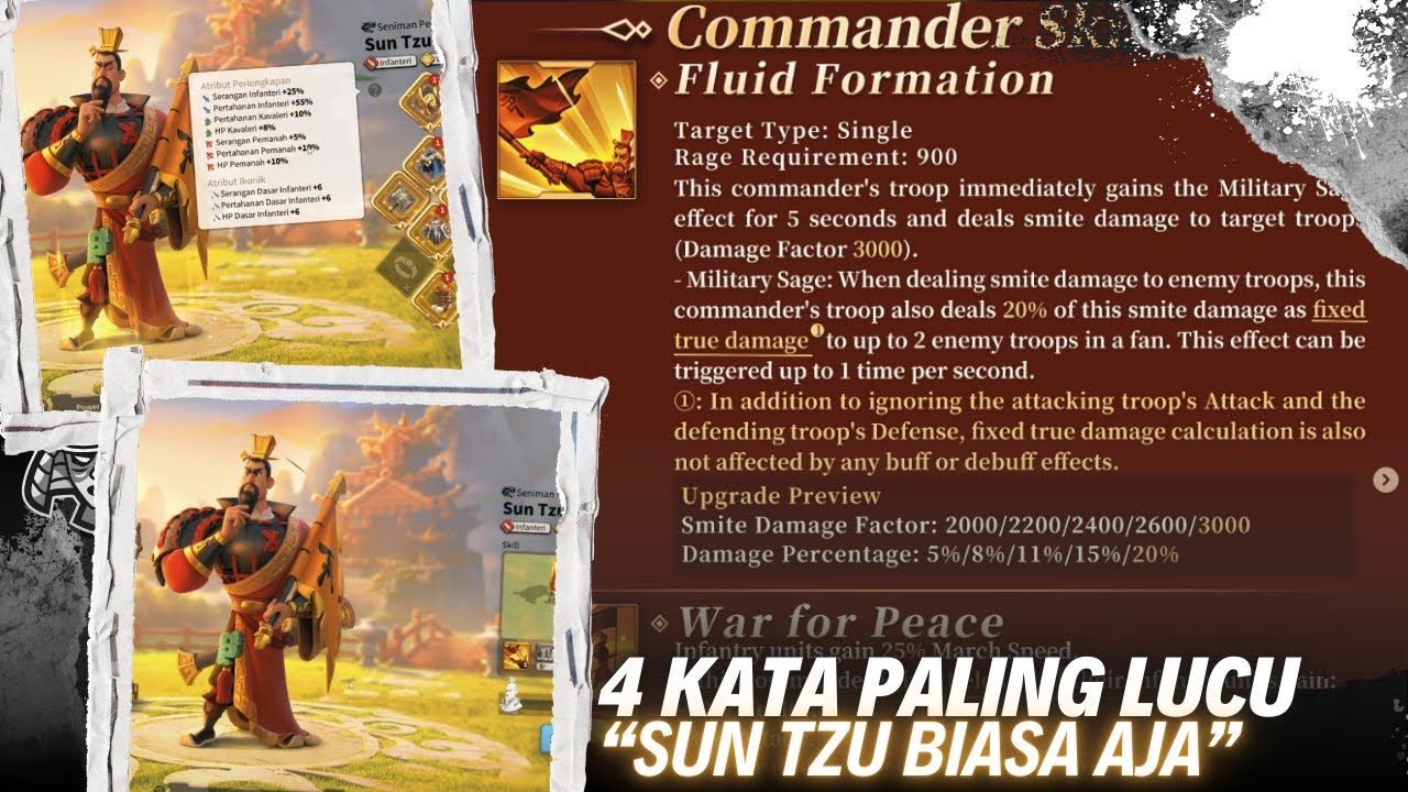 True damage SUN TZU durasinya bukan 5 detik 🤣 Udahan dulu tersesatnya 😁🙏 IZINNN