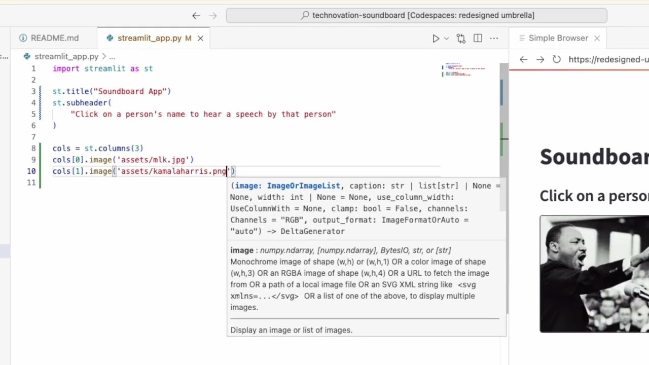 Soundboard App with Streamlit and Github #technovation