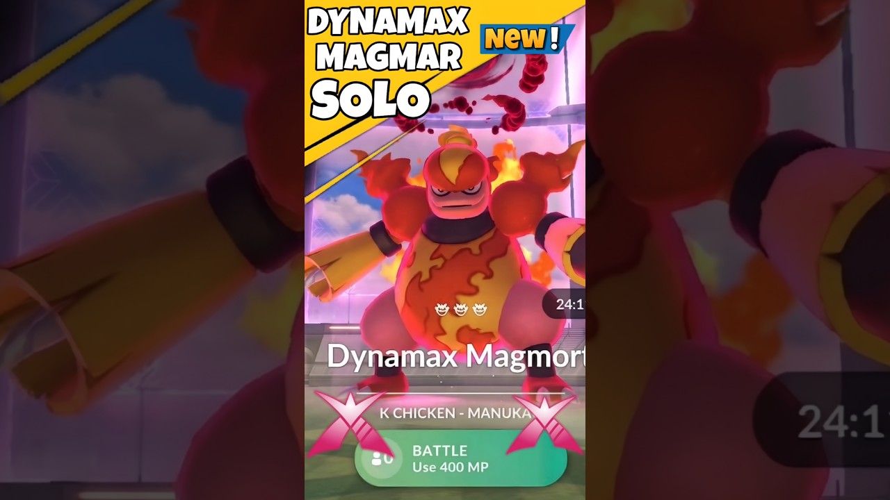 Легкий одиночный рейд Dynamax Magmar в Pokemon Go✨️