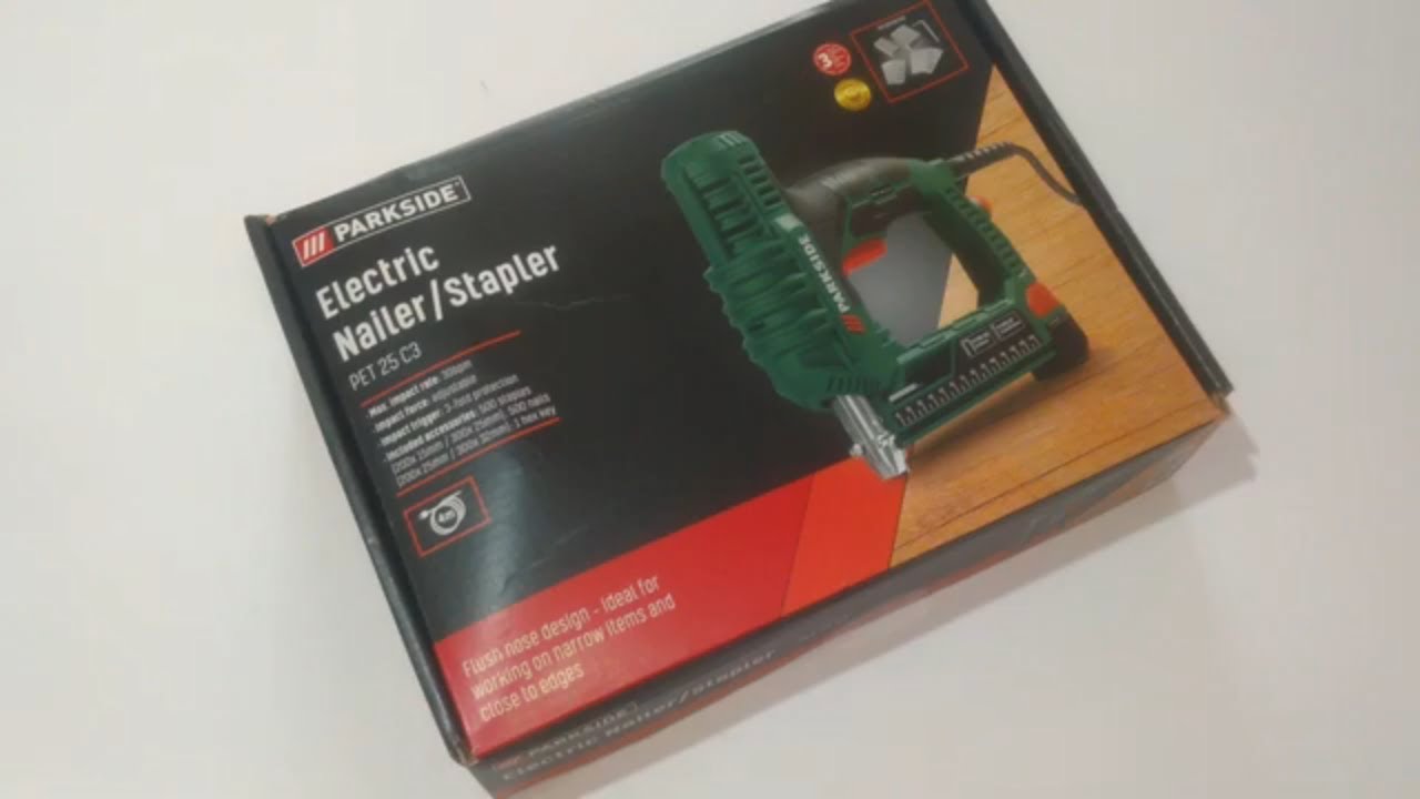 Parkside Electric Nailer Stapler PET 25 C3 - Unboxing, Testing and Teardown