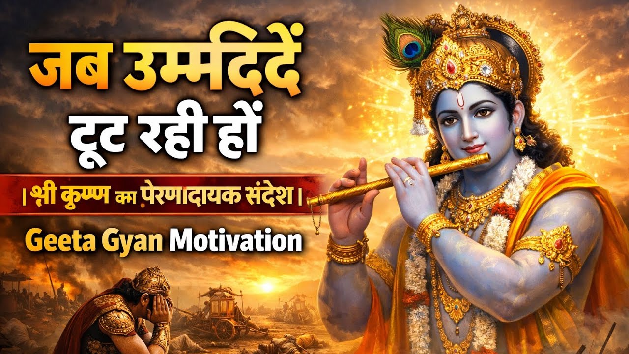 जब उम्मीदें टूट रही हों | श्री कृष्ण का प्रेरणादायक संदेश | Geeta Gyan Motivation