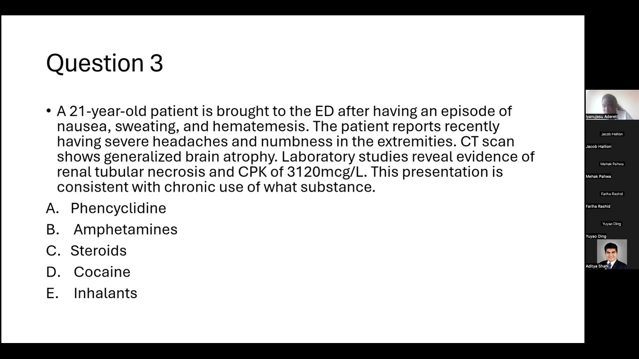 PRITE Review 8/29/2024: Addiction Psychiatry and Child Psychiatry