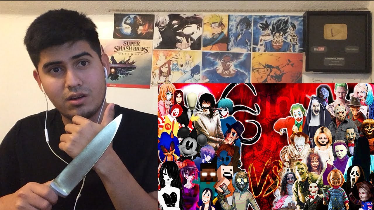 IT SAW CHUCKY JOKERS VS. JEFF SLENDER HEROBRINE ZALGO SONIC RAP | YKATO | VÍDEO REACCION