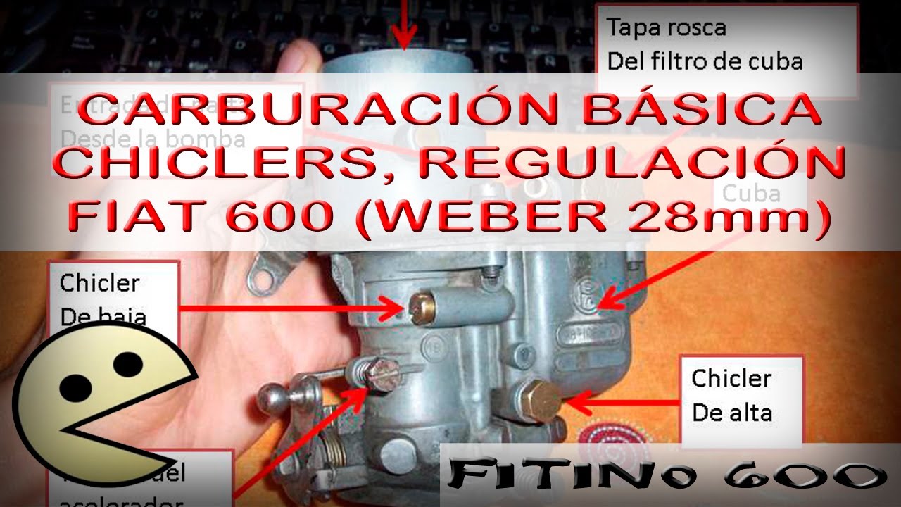Chiclers alta y baja + regulación de aire carburador Fiat 600 / Fitino 600 #Fiat600 #carburación